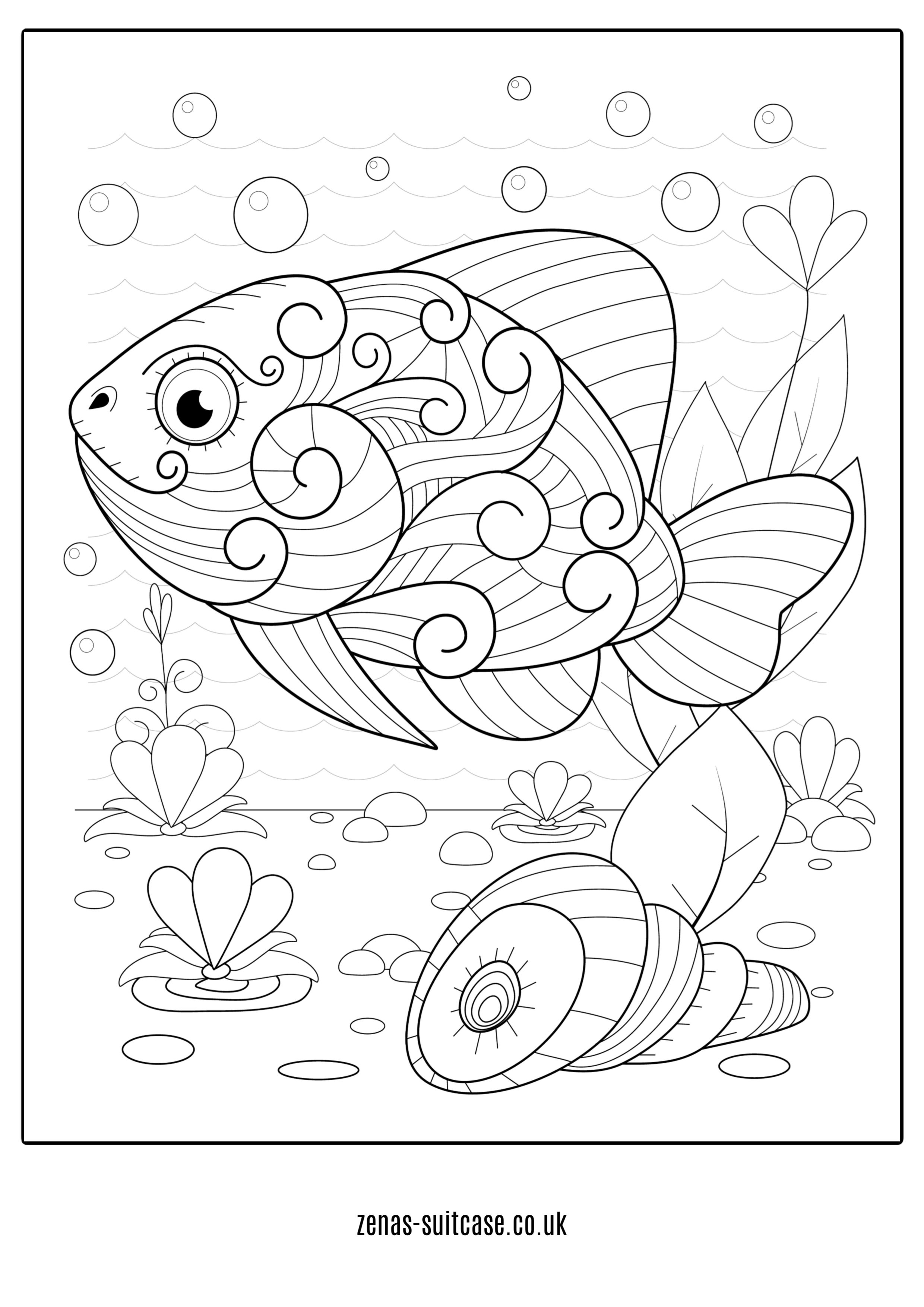 free ocean under the sea colouring pages